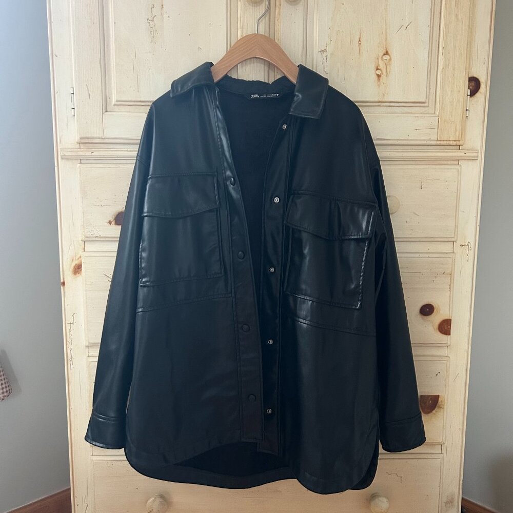 Zara Black Leather Jacket